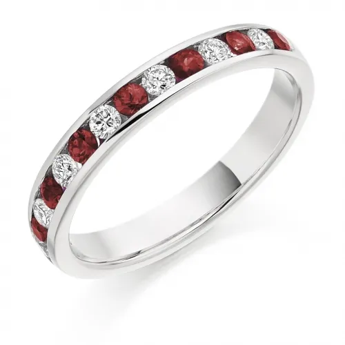 0.36ct Engagement Rings Ruby For Couple